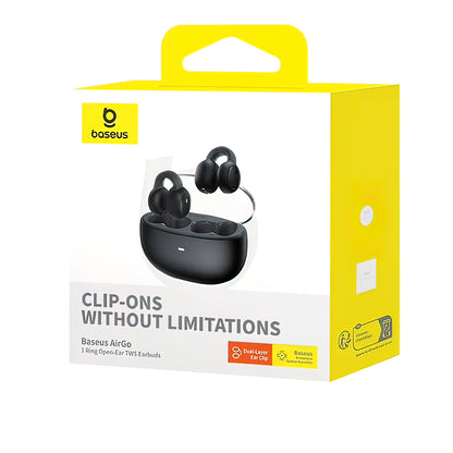 Handsfree Bluetooth Baseus AirGo 1 Ring, TWS, Negru A00069201113-00