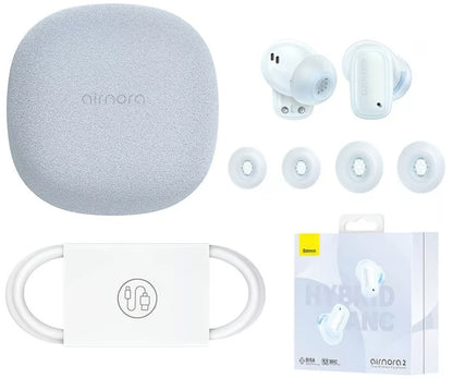 Handsfree Bluetooth Baseus AirNora 2, TWS, ANC, Albastru NGTW320203