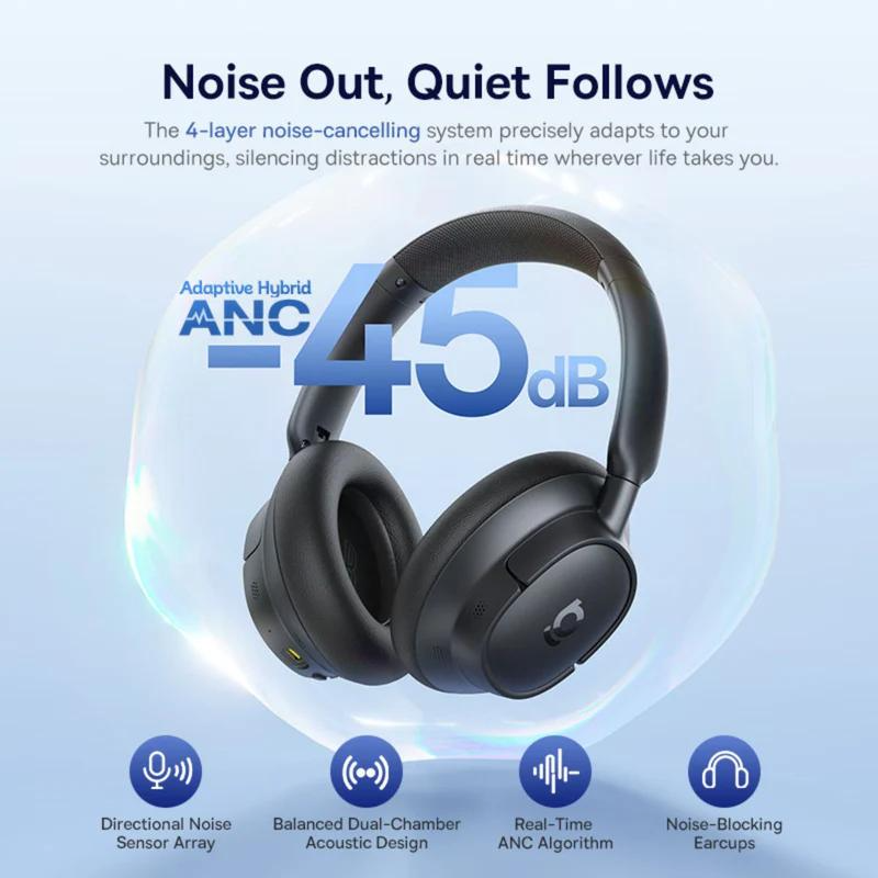 Handsfree Bluetooth Baseus Bass BH1 NC, MultiPoint, A2DP, ANC, Negru A0203703