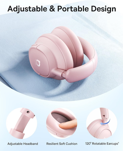 Handsfree Bluetooth Baseus Bass BH1 NC, MultiPoint, A2DP, ANC, Roz A0203704