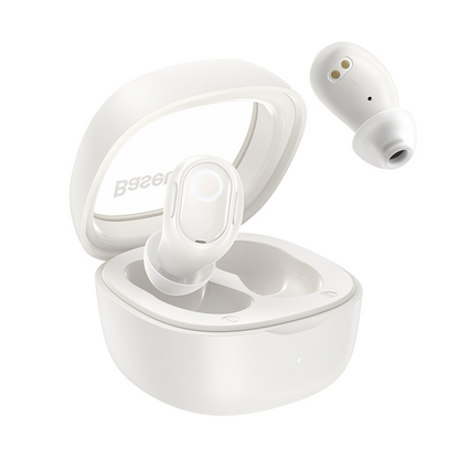 Handsfree Bluetooth Baseus Bowie WM02, TWS, Alb, Resigilat NGTW370202
