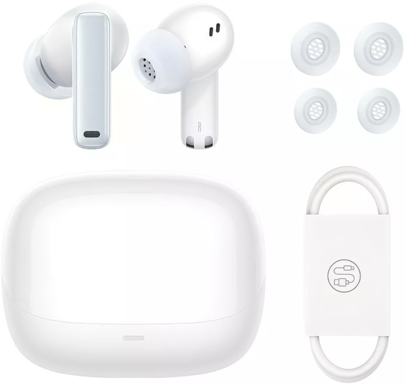 Handsfree Bluetooth Baseus Bowie M2s, TWS, ANC, Alb NGTW350102