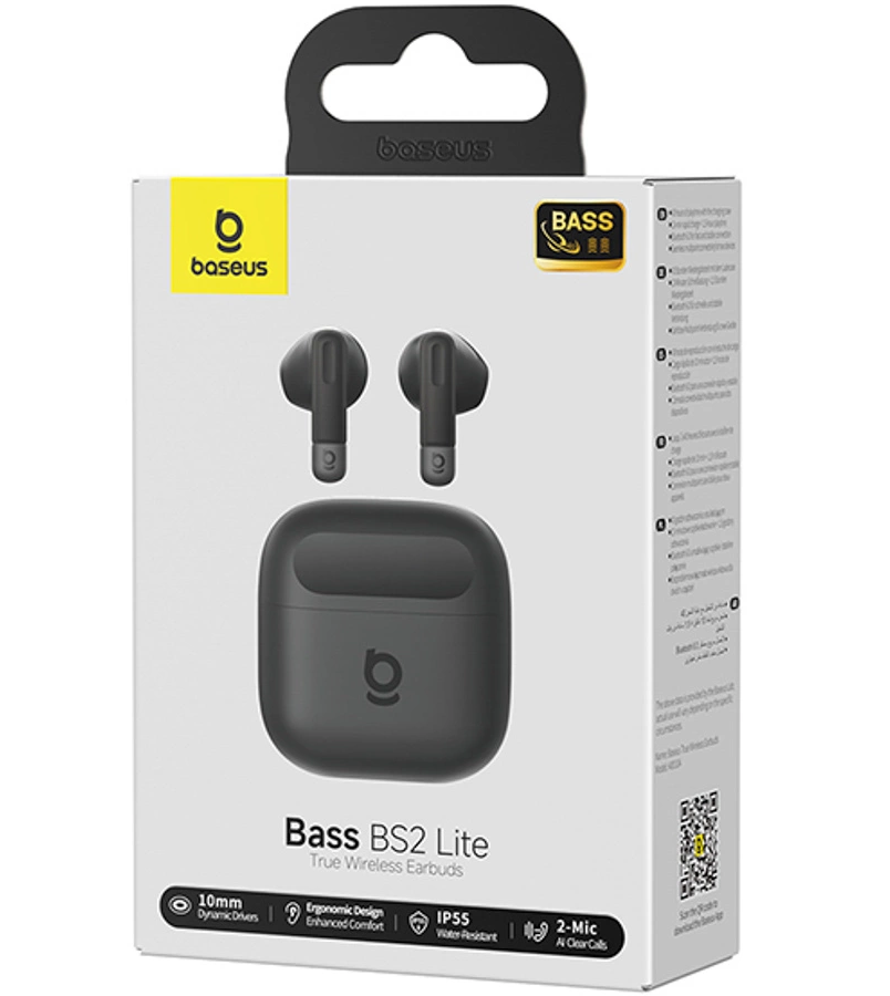 Handsfree Bluetooth Baseus Bowie Bass BS2 Lite, TWS, Negru A0010A02