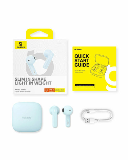 Handsfree Bluetooth Baseus Bowie E16, TWS, Albastru A00061900313-01