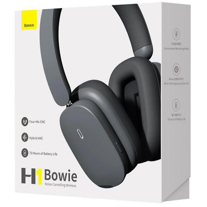 Handsfree Bluetooth Baseus Bowie H1, A2DP, ANC, Gri NGTW230213