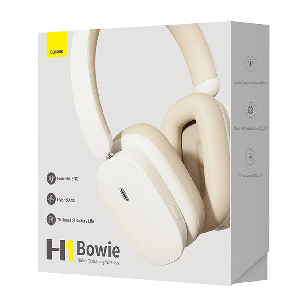 Handsfree Bluetooth Baseus Bowie H1, A2DP, ANC, Crem NGTW230202