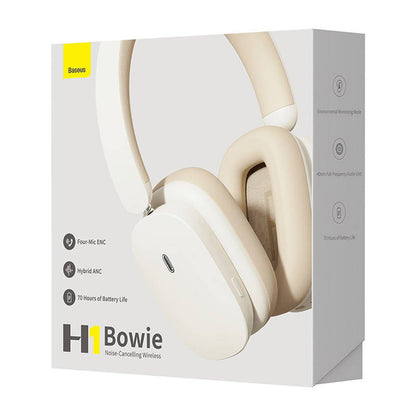 Handsfree Bluetooth Baseus Bowie H1, A2DP, ANC, Crem NGTW230202