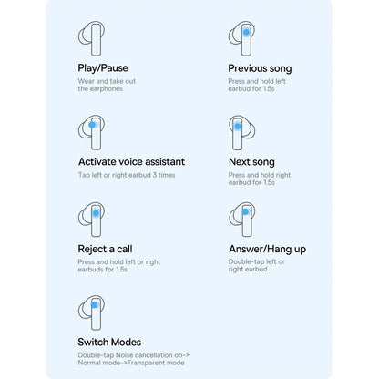 Handsfree Bluetooth Baseus Bowie M2, TWS, Alb A00024000221-Z1