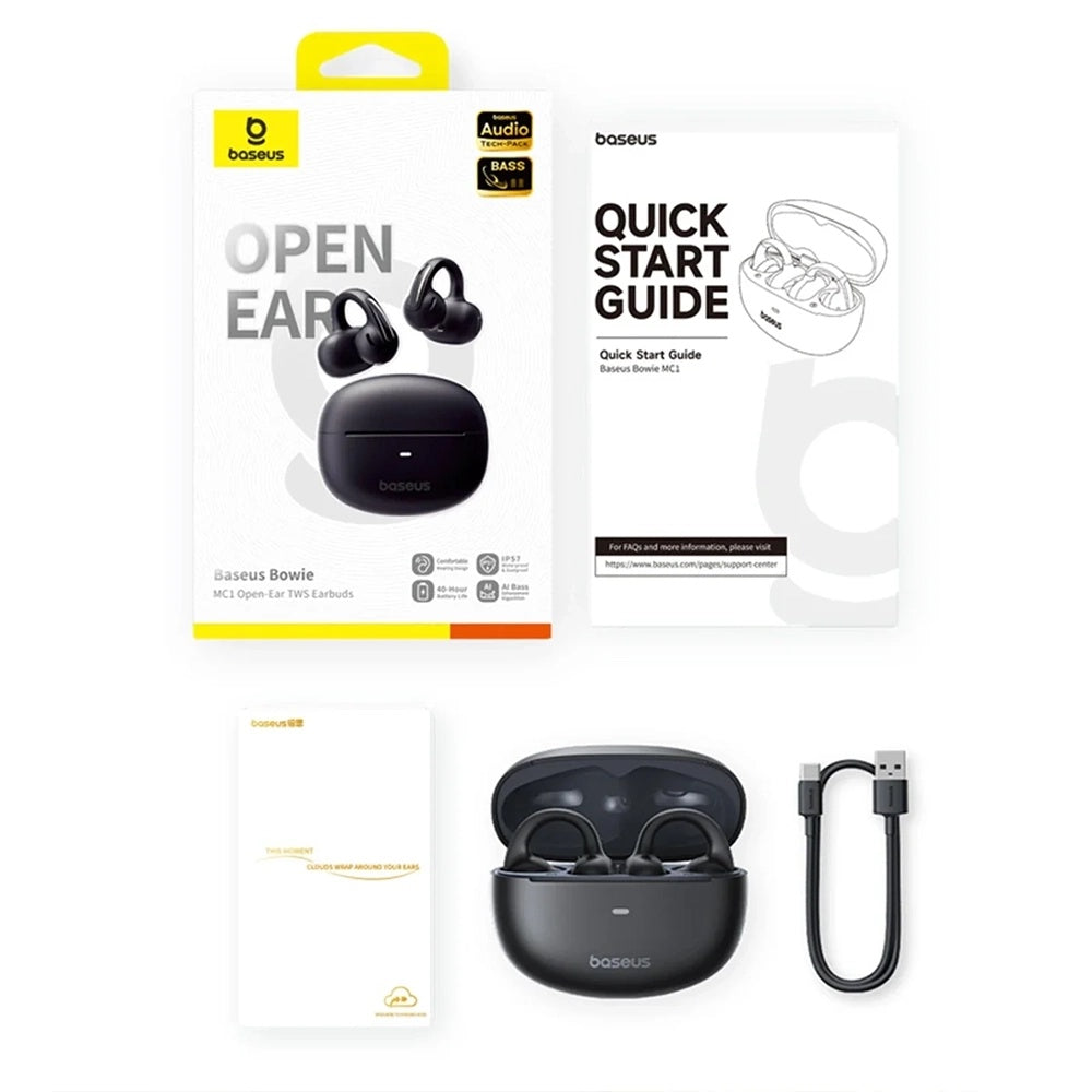 Handsfree Bluetooth Baseus Bowie MC1, TWS, Negru A00083501126-00