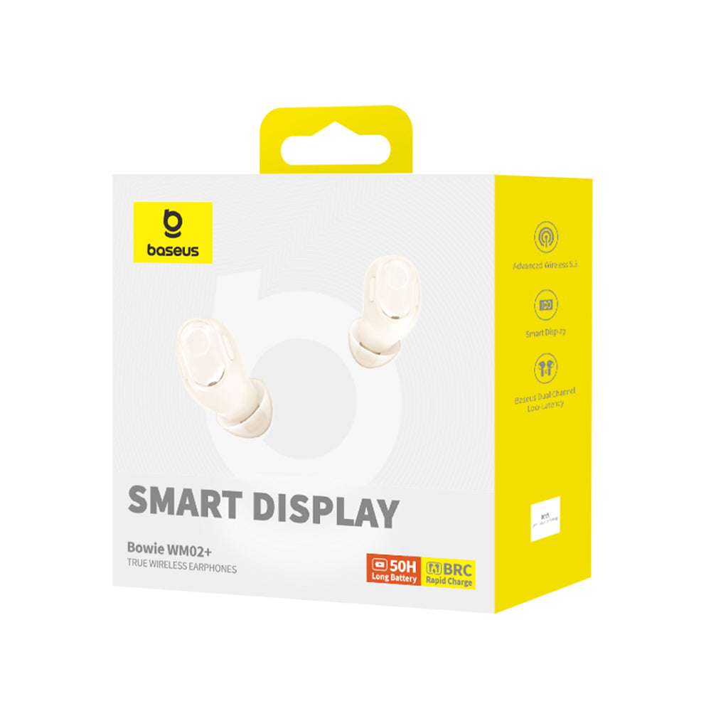 Handsfree Bluetooth Baseus WM02+, TWS, Alb NGTW370302