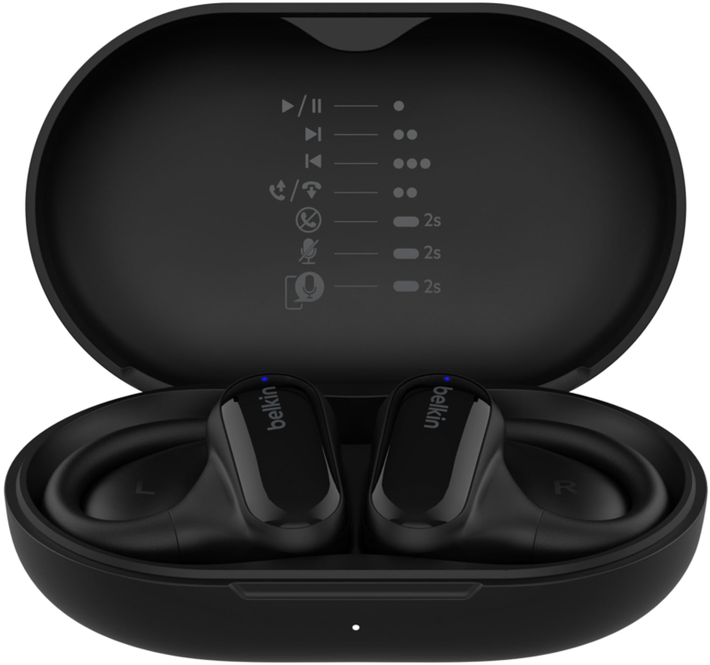 Handsfree Bluetooth Belkin SoundForm ClearFit, TWS, Multipoint, Negru AUC013ctBK