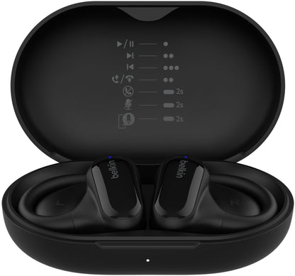Handsfree Bluetooth Belkin SoundForm ClearFit, TWS, Multipoint, Negru AUC013ctBK