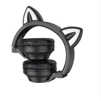 Handsfree Bluetooth Borofone BO18 Cat Ear, A2DP, Negru