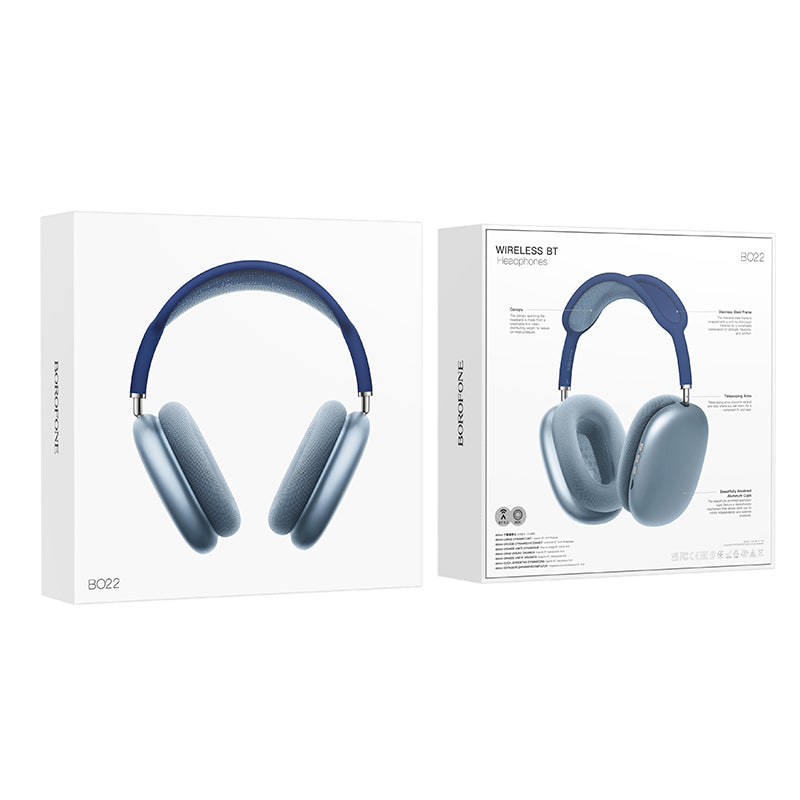 Handsfree Bluetooth Borofone BO22 Elegant, A2DP, Albastru