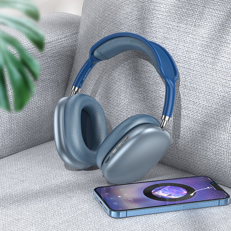 Handsfree Bluetooth Borofone BO22 Elegant, A2DP, Albastru