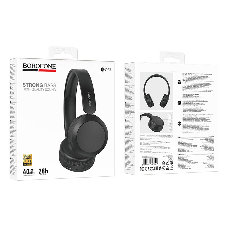 Handsfree Bluetooth Borofone BO37 Marvellous, A2DP, Negru