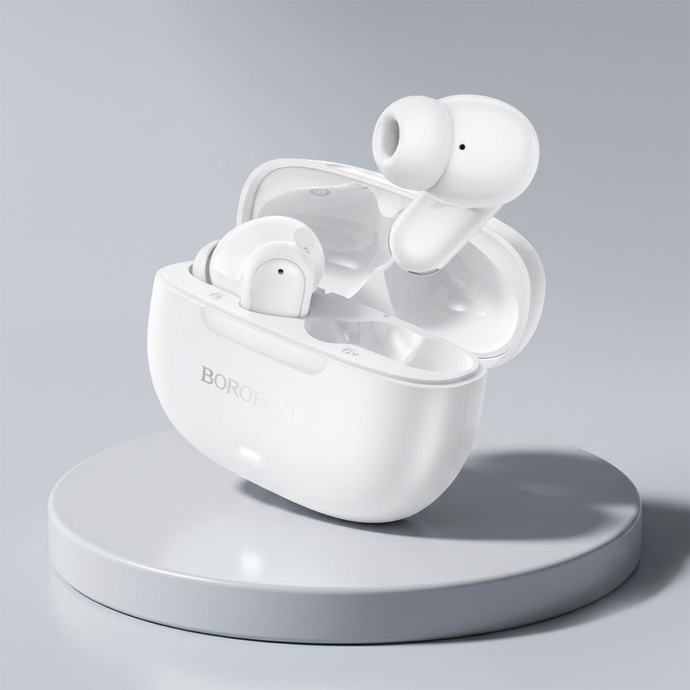 Handsfree Bluetooth Borofone BW96 Mellow, TWS, Alb