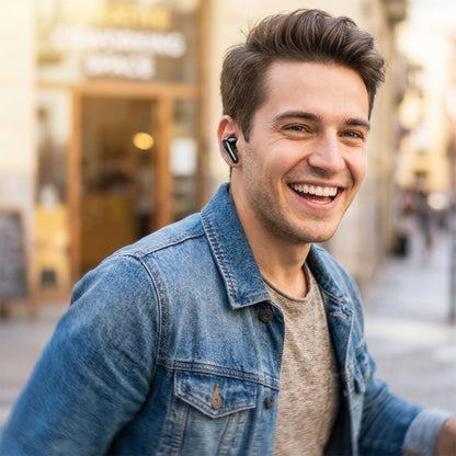 Handsfree Bluetooth Borofone BW96 Mellow, TWS, Alb