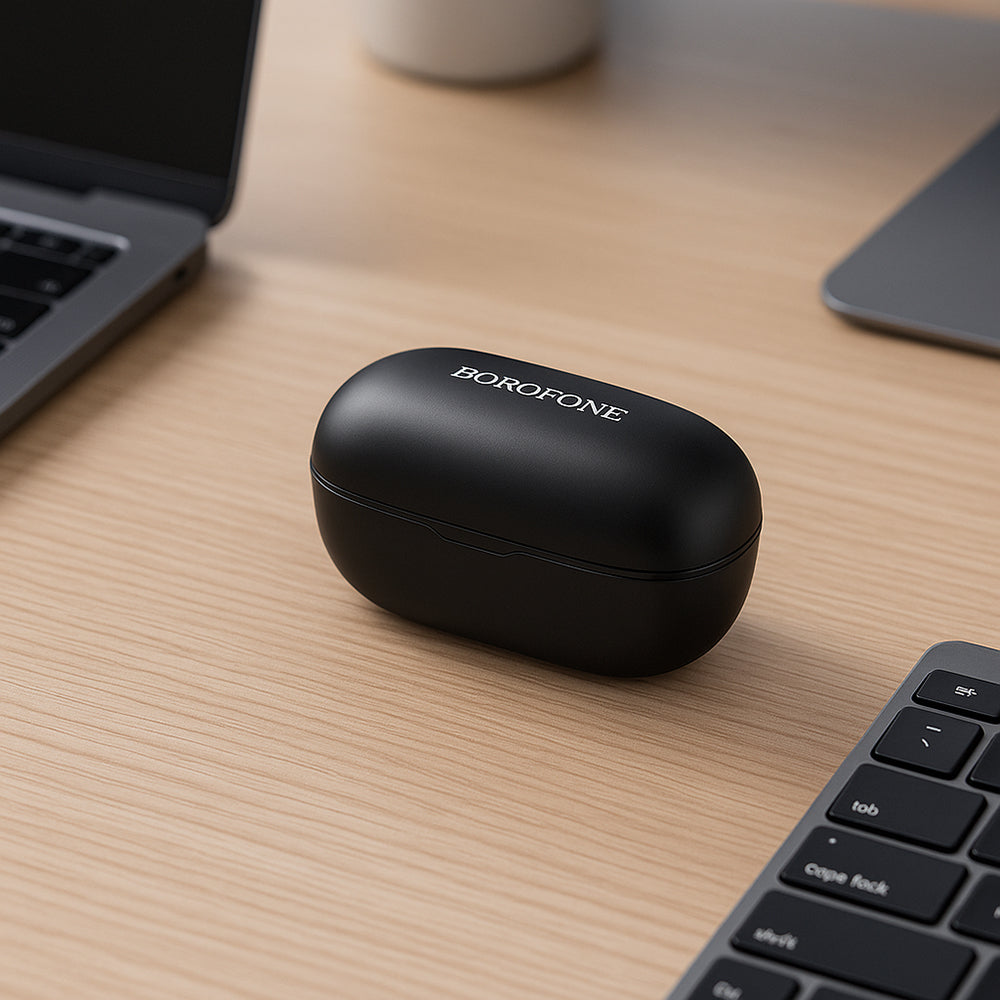 Handsfree Bluetooth Borofone FQ10 Joyful, TWS, Negru