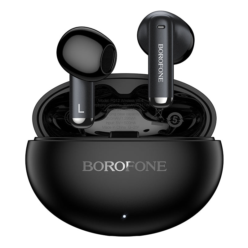 Handsfree Bluetooth Borofone FQ12 Nice, TWS, Negru
