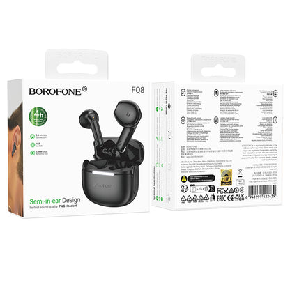 Handsfree Bluetooth Borofone FQ8 High, TWS, Negru