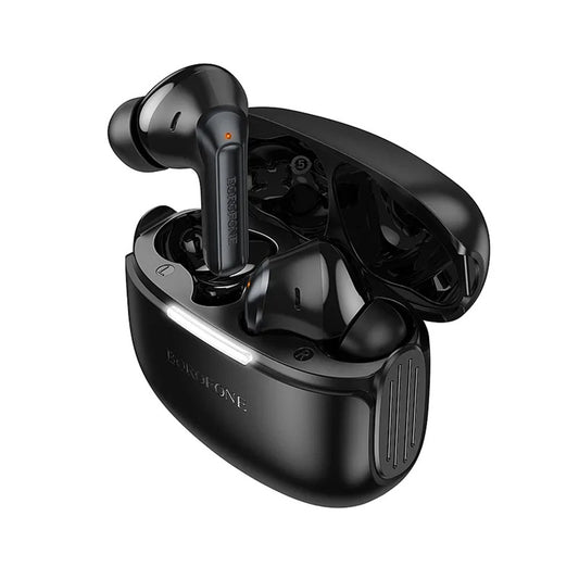Handsfree Bluetooth Borofone FQ9 Plus Peaceful, TWS, ANC, Negru