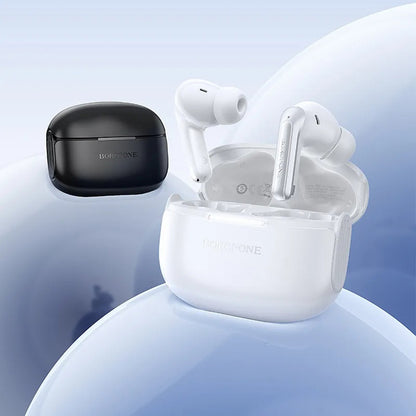 Handsfree Bluetooth Borofone FQ9 Plus Peaceful, TWS, ANC, Negru