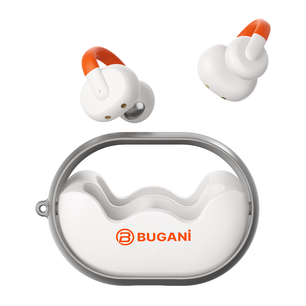 Handsfree Bluetooth Bugani Clip B21, TWS, Alb