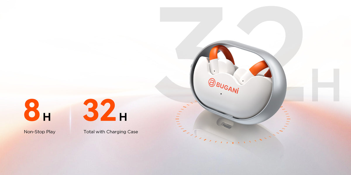 Handsfree Bluetooth Bugani Clip B21, TWS, Alb