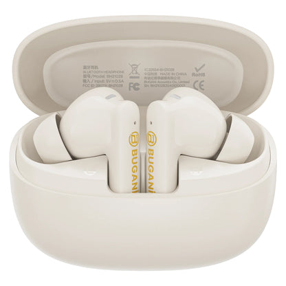 Handsfree Bluetooth Bugani Freebuds B20, TWS, ANC, Crem Deschis