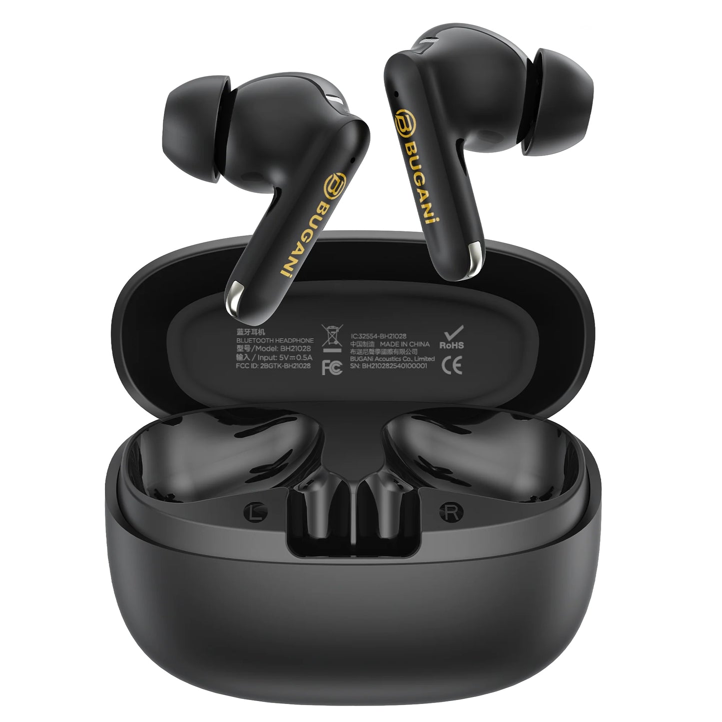 Handsfree Bluetooth Bugani Freebuds B20, TWS, ANC, Negru