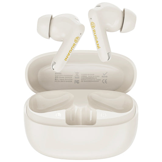 Handsfree Bluetooth Bugani Freebuds B20, TWS, ANC, Crem Deschis