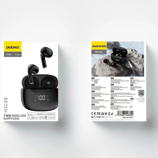 Handsfree Bluetooth Dudao U15N, TWS, Negru