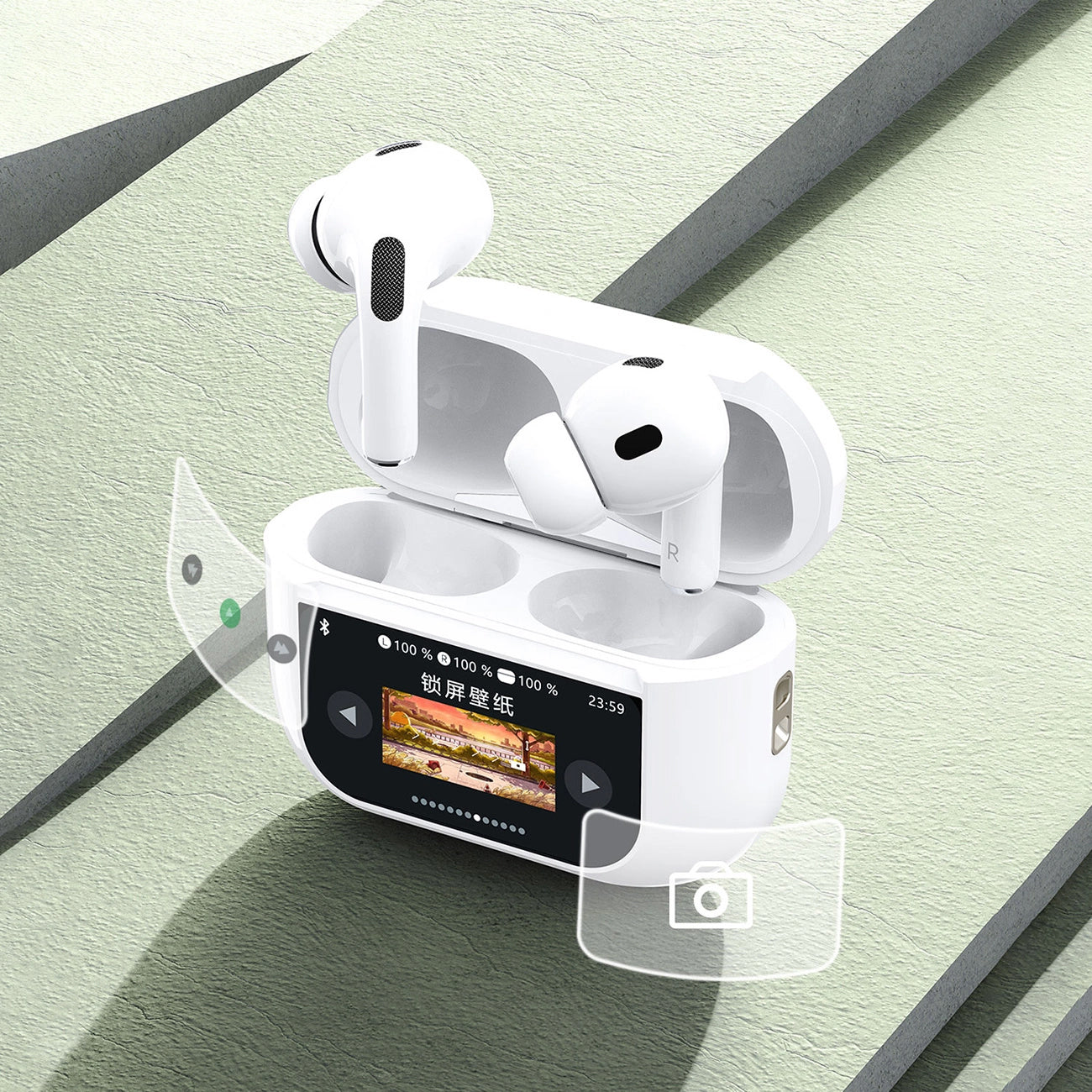 Handsfree Bluetooth Dudao U19 Display, TWS, Alb