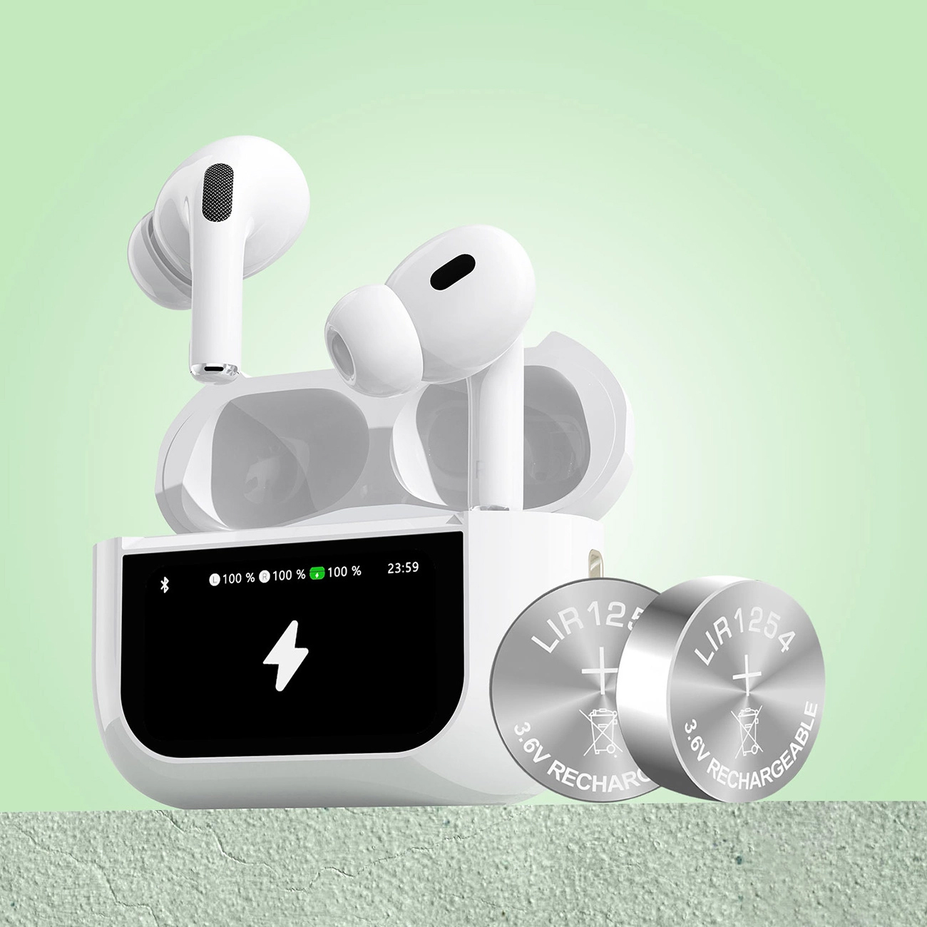 Handsfree Bluetooth Dudao U19 Display, TWS, Alb, Resigilat