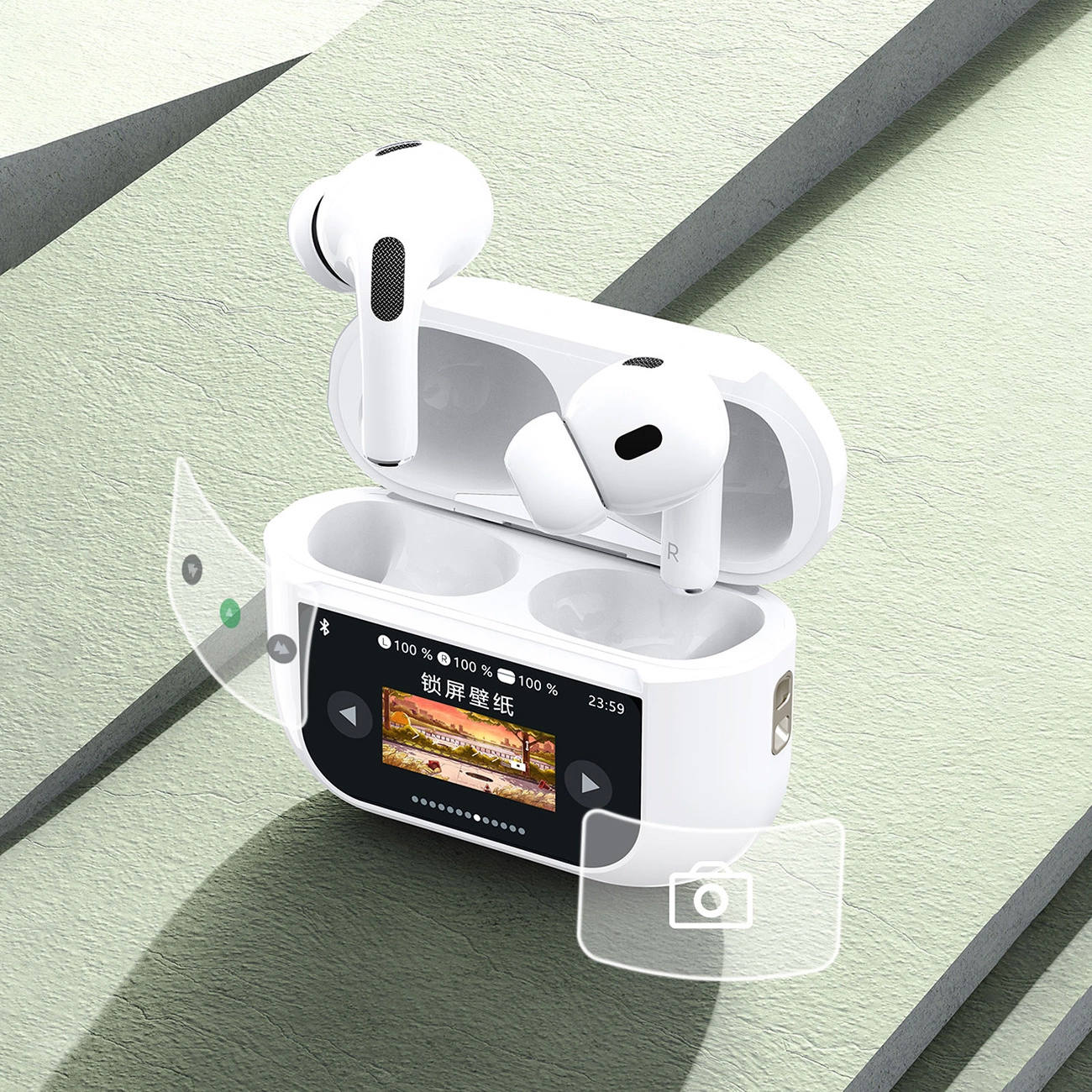 Handsfree Bluetooth Dudao U19 Display, TWS, Alb, Resigilat