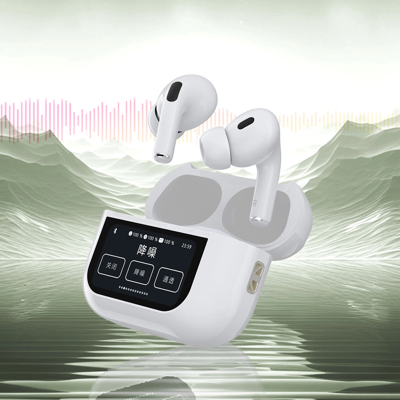 Handsfree Bluetooth Dudao U19 Display, TWS, Alb, Resigilat