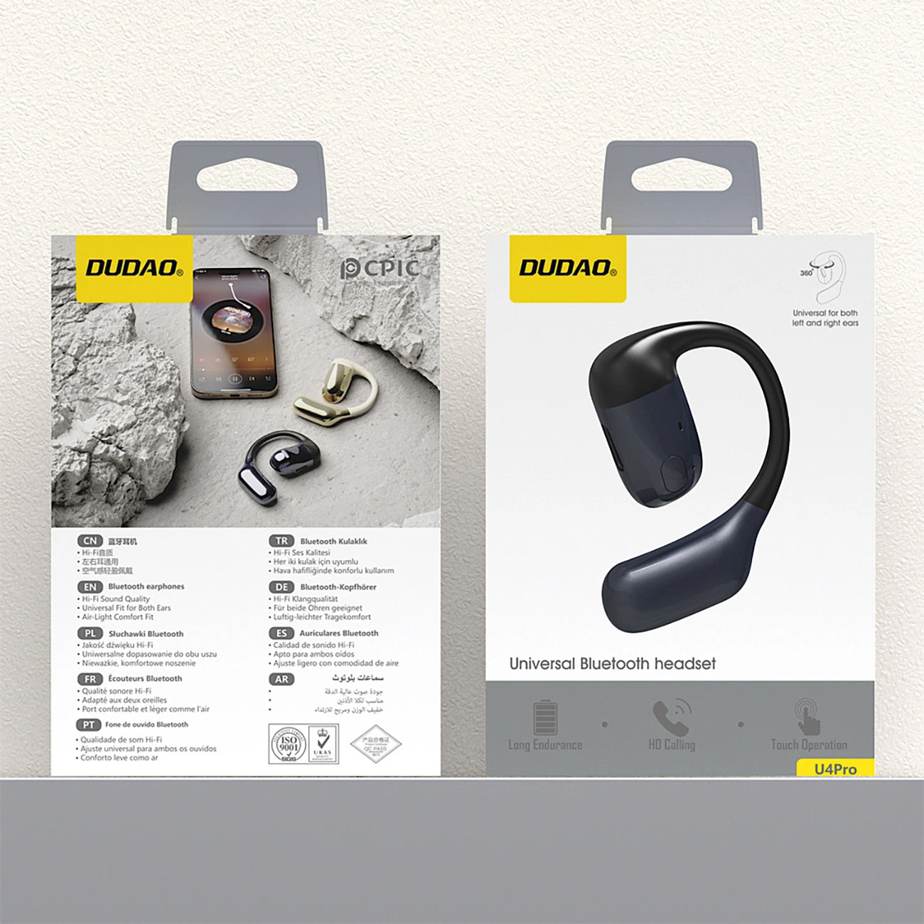 Handsfree Bluetooth Dudao U4Pro, A2DP, Negru