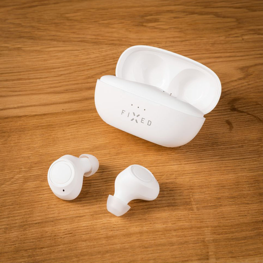 Handsfree Bluetooth Fixed , TWS, Alb