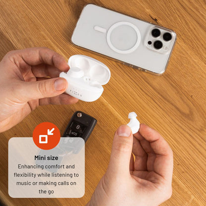 Handsfree Bluetooth Fixed , TWS, Alb