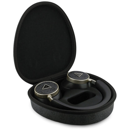 Handsfree Bluetooth Guess 4G Gold Triangle Logo, A2DP, Negru