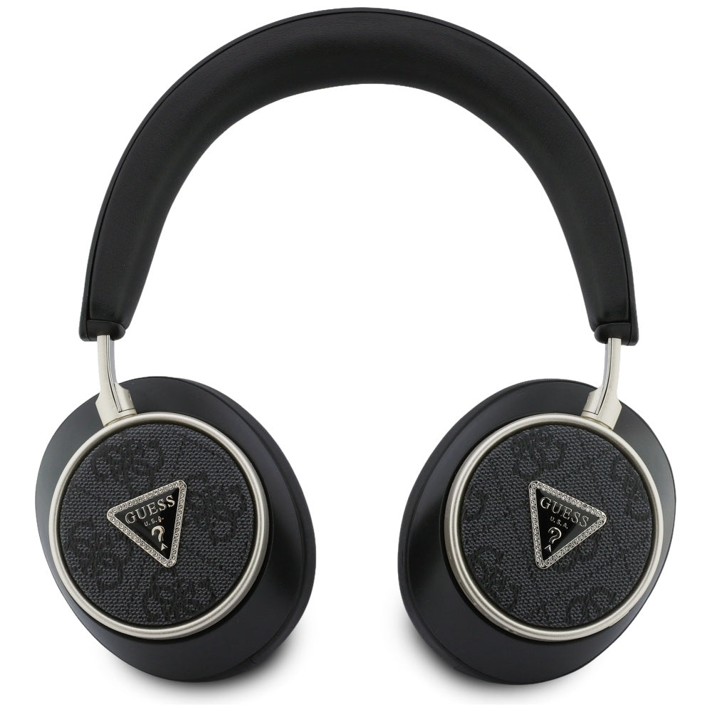 Handsfree Bluetooth Guess 4G Gold Triangle Logo, A2DP, Negru