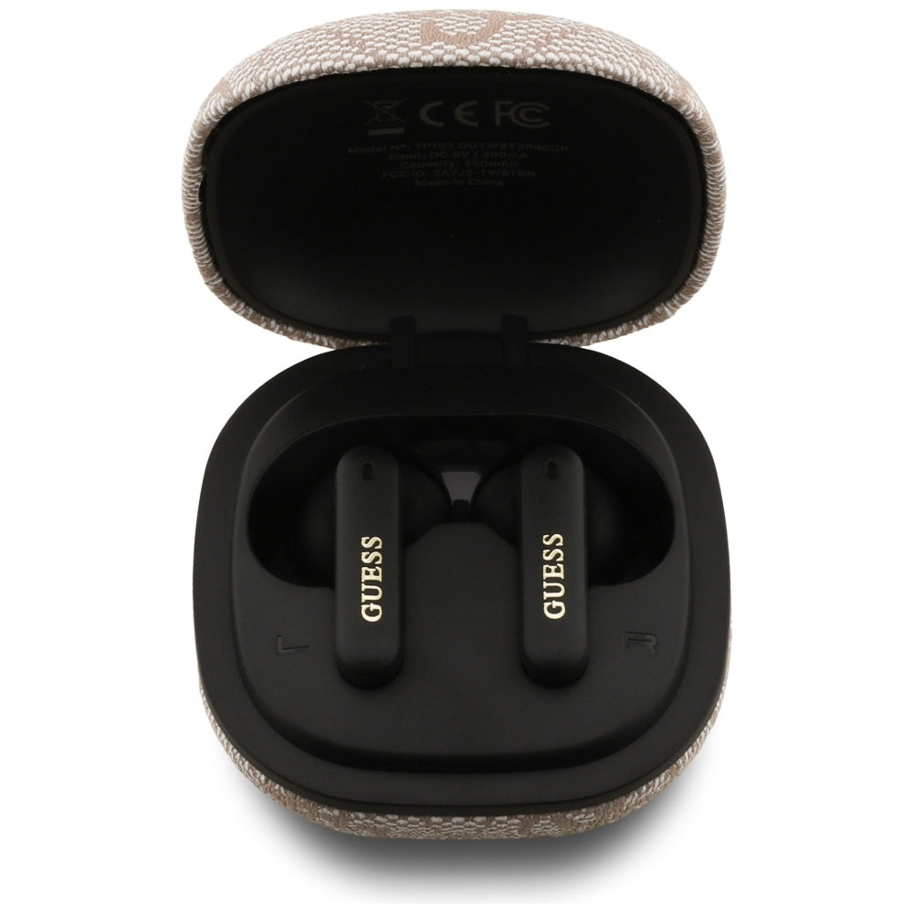Handsfree Bluetooth Guess 4G Classic Metal Logo, TWS, Roz