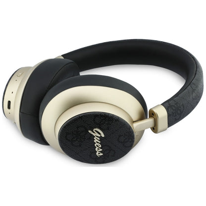 Handsfree Bluetooth Guess 4G Gold Script Metal, A2DP, Negru