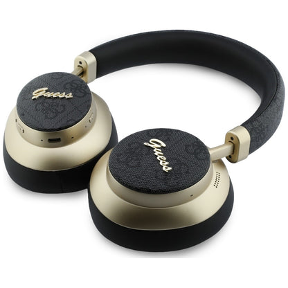 Handsfree Bluetooth Guess 4G Gold Script Metal, A2DP, Negru