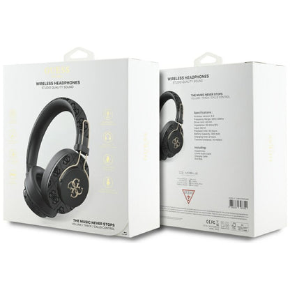 Handsfree Bluetooth Guess 4G Metal Logo, A2DP, Negru