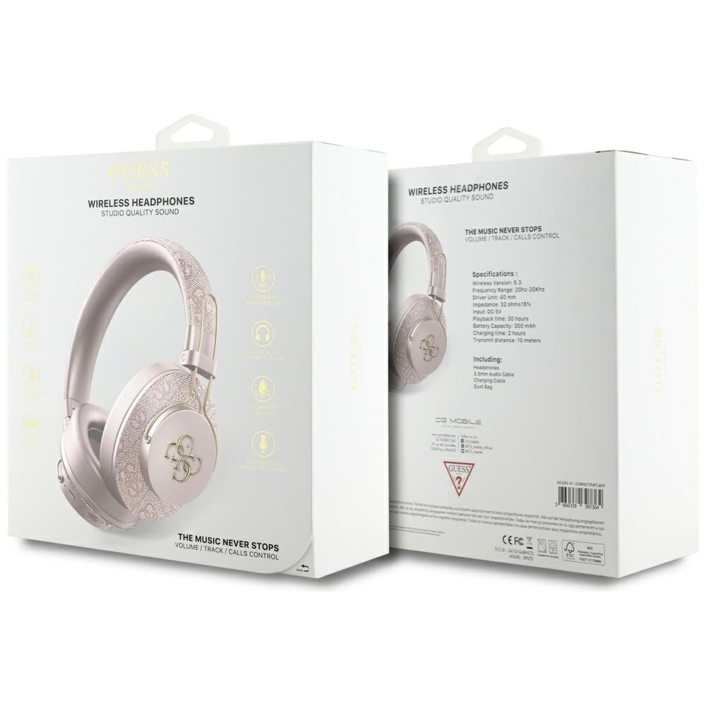 Handsfree Bluetooth Guess 4G Metal Logo, A2DP, Roz