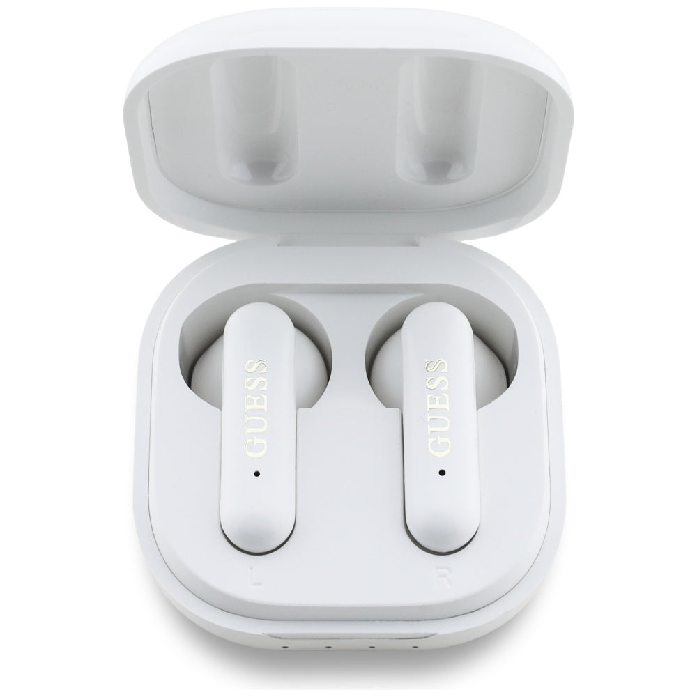 Handsfree Bluetooth Guess 4G Metal Logo, TWS, Alb