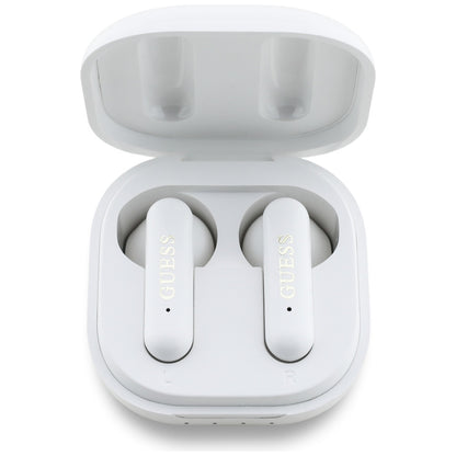 Handsfree Bluetooth Guess 4G Metal Logo, TWS, Alb