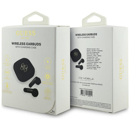 Handsfree Bluetooth Guess 4G Metal Logo, TWS, Alb
